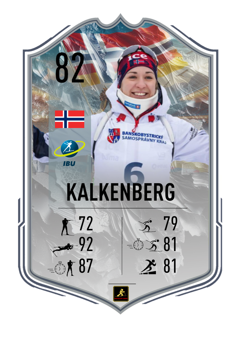 Emilie Kalkenberg - Brezno 2024 European Championships Star - Pursuit Runner-up - Biathlon Cards